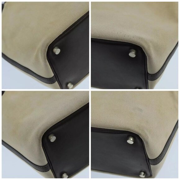 HERMES Picotan PM Hand Bag Canvas Beige Auth - Picture 14 of 14